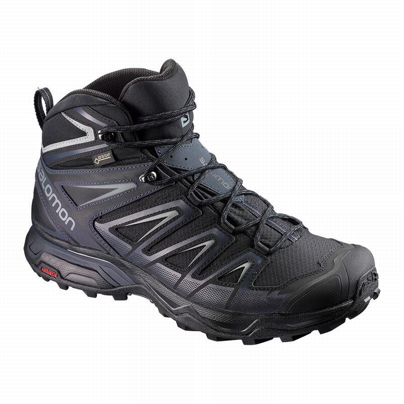 Botas De Montaña Salomon Hombre Negras - Salomon Argentina X ULTRA 3 MID GORE-TEX ,186397-TKU